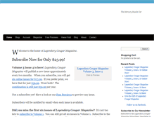 Tablet Screenshot of legendarycougar.com